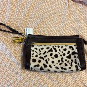 NWT Coach Wristlet Leopard